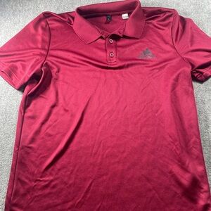 adidas Men’s Burgundy Short-Sleeve Polo
